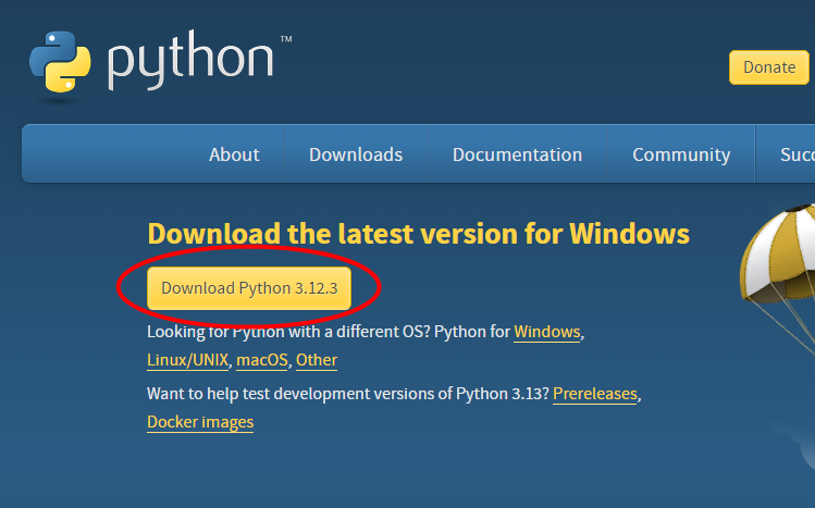 Install python